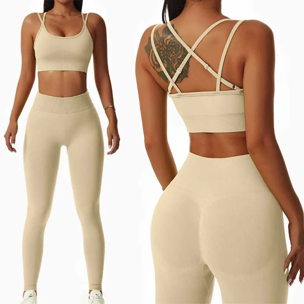 Treva High Waist Beige Leggings