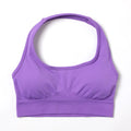 Treva Halter Bra Purple, Backless, Full Support