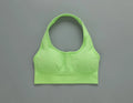 Treva Halter Bra Green, Backless, Full Support