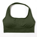 Treva Halter Bra Dark Green, Backless, Full Support