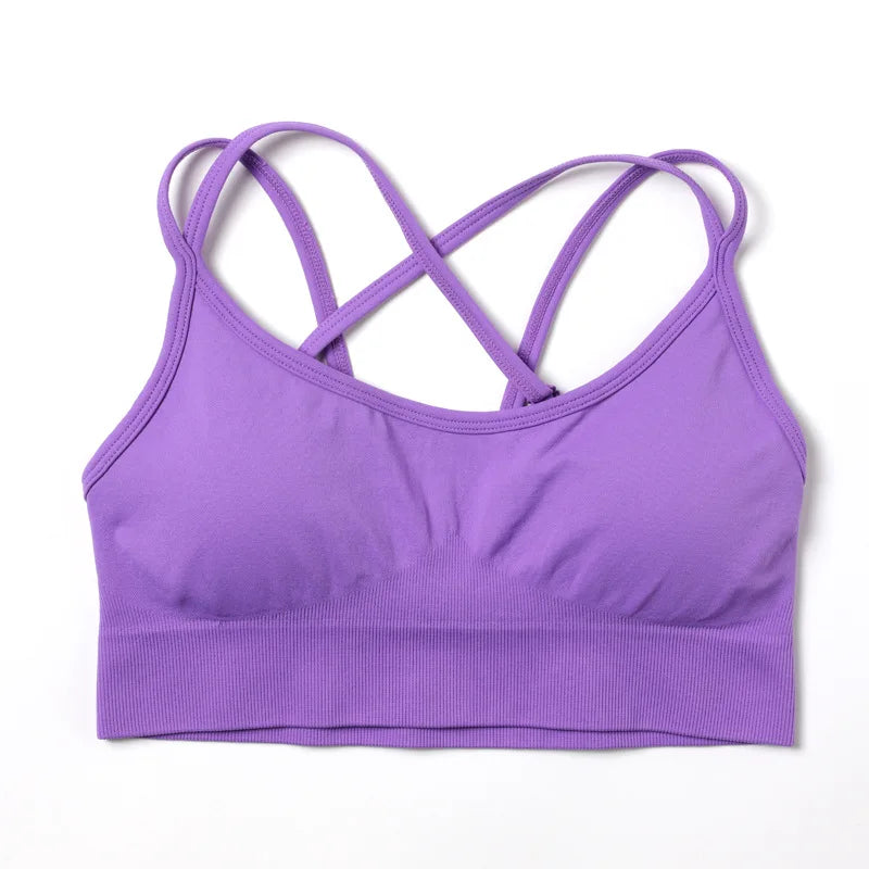 Treva Cross Bra Blue, Adjustable Strap