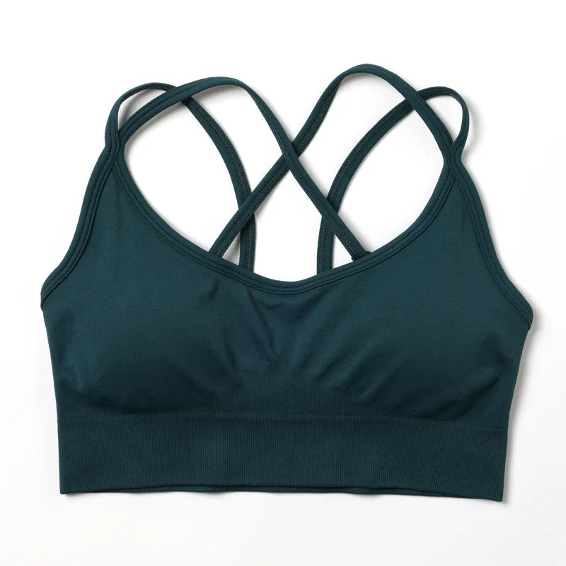 Treva Cross Bra Ink Green, Adjustable Strap