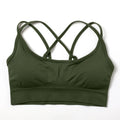 Treva Cross Bra Dark Green, Adjustable Strap