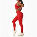 Treva High Waist Red Leggings